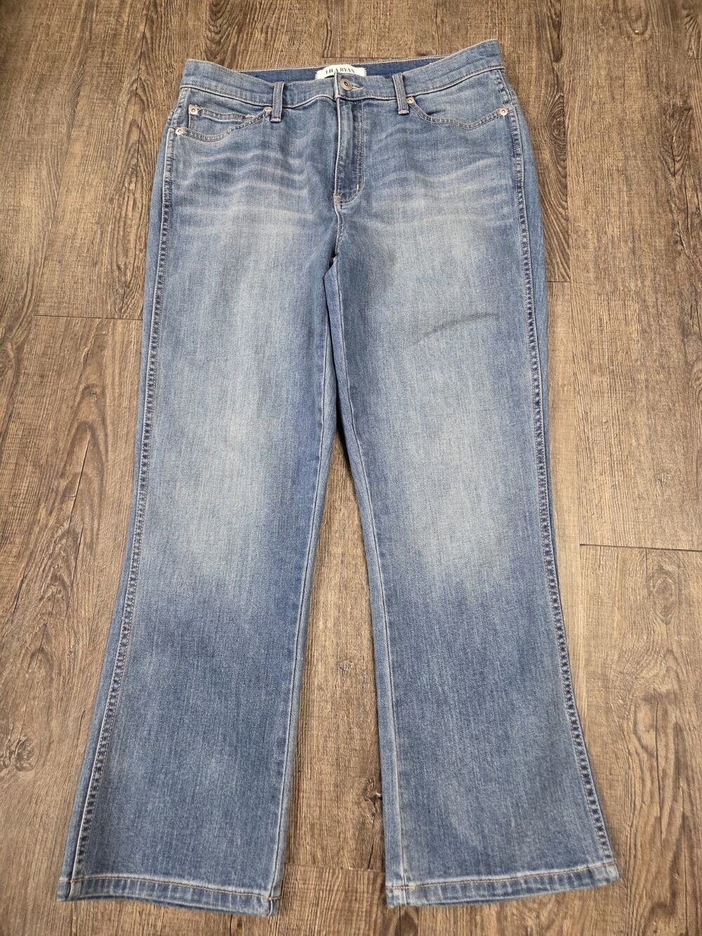 Lila Ryan Straight Boot Jeans Medium Blue Denim 30
